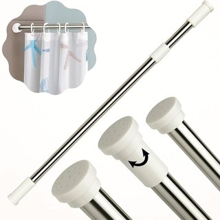 Varão Extensível Inox Cortina Pia de Cozinha, Cortina Box Banheiro, Cortina de Porta Retrátil
