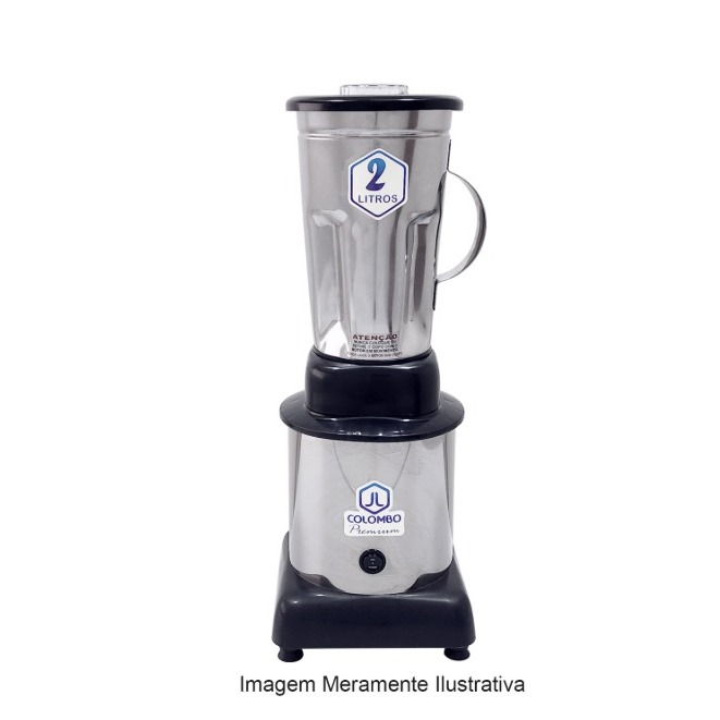 Liquidificador Industrial Potente 2 Litros Profissional JL Colombo Inox Alta Rotação