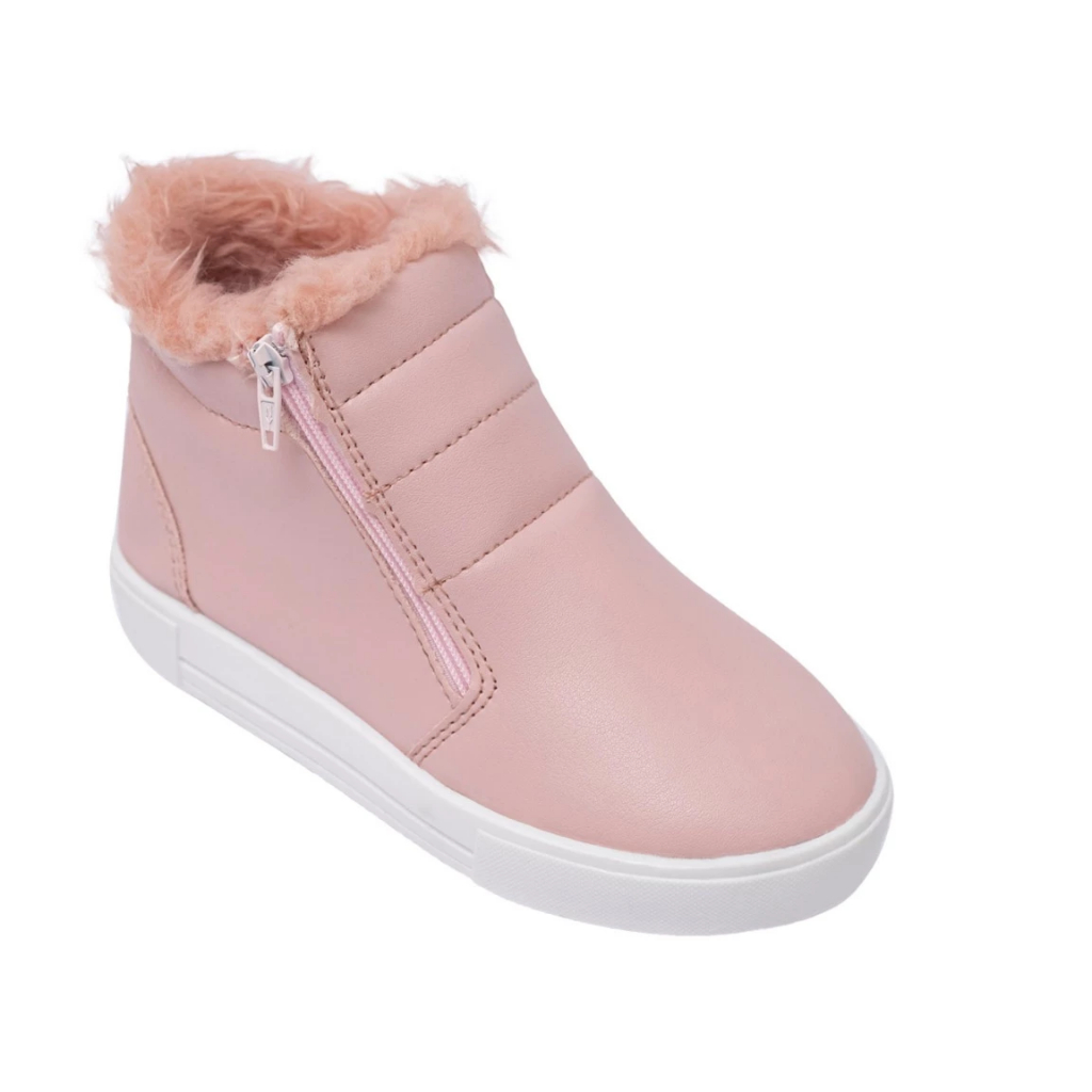 Bota Pelo Inverno Menina Criança Infantil Confortável Frio Botina Macia Bebê Feminino Princesa