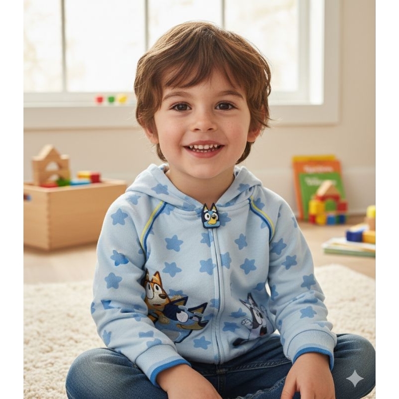Casaco moleton flanelado importado original Bluey tam 6 anos