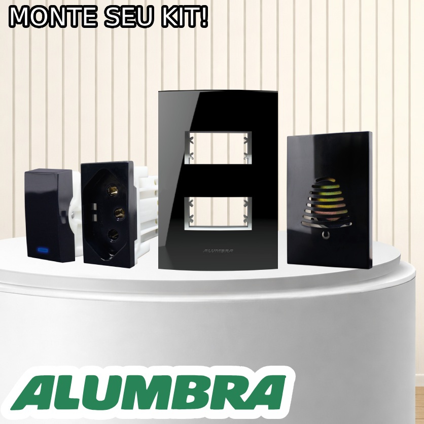 Módulos, Tomadas e Interruptores Alumbra Inova Pro Class Linha Piano Black