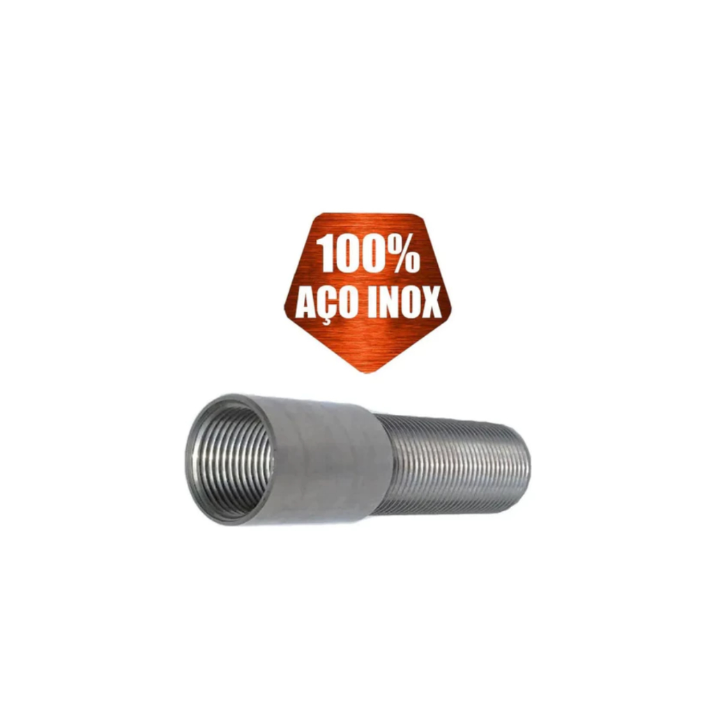 Prolongador 100% Inox P/ Torneira Chopp 5/8 Kegerator 250mm