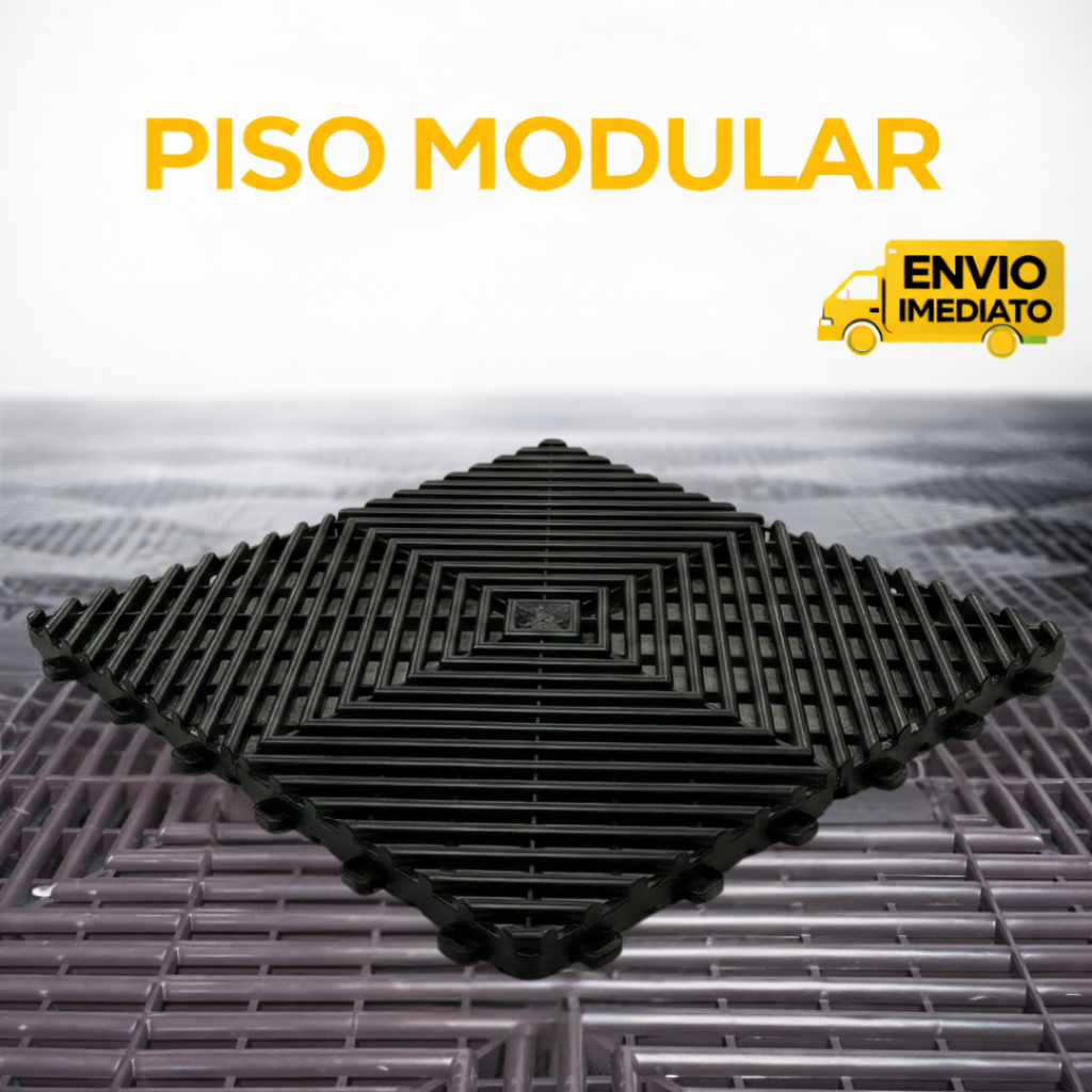 Kit 44 Piso Modular Plástico Fácil Instalação Antiderrapante 30x30 Reforçado em Oferta na Shopee