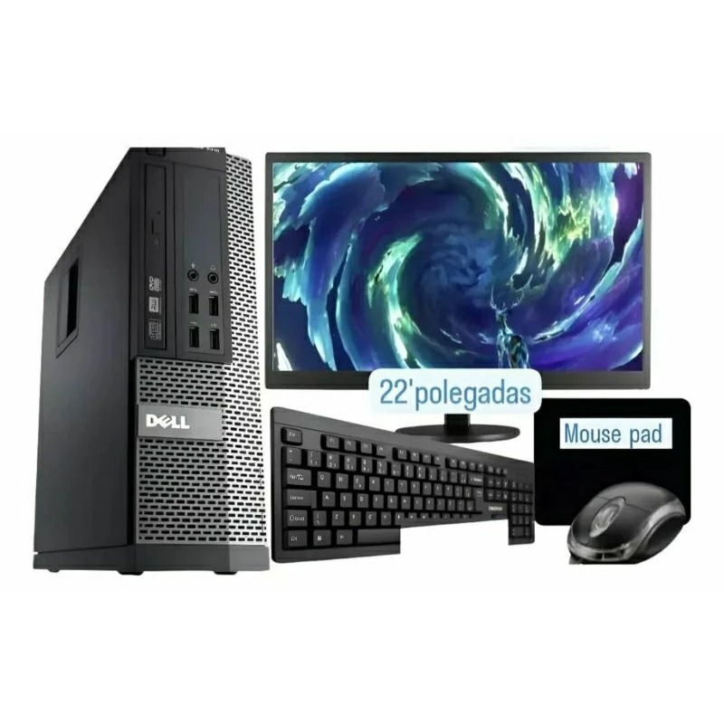computador completo dell core-i7 ssd120/240/480 ram 08/ 16gb monitor 22'pol.+kit multimidia
