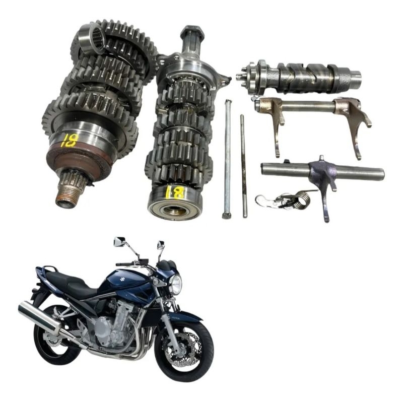 Câmbio Completo Suzuki Bandit 650 2007 á 2008 Original Semi-Novo.