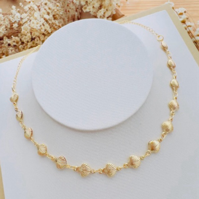Choker Gargantilha Concha Conchinhas Dourado