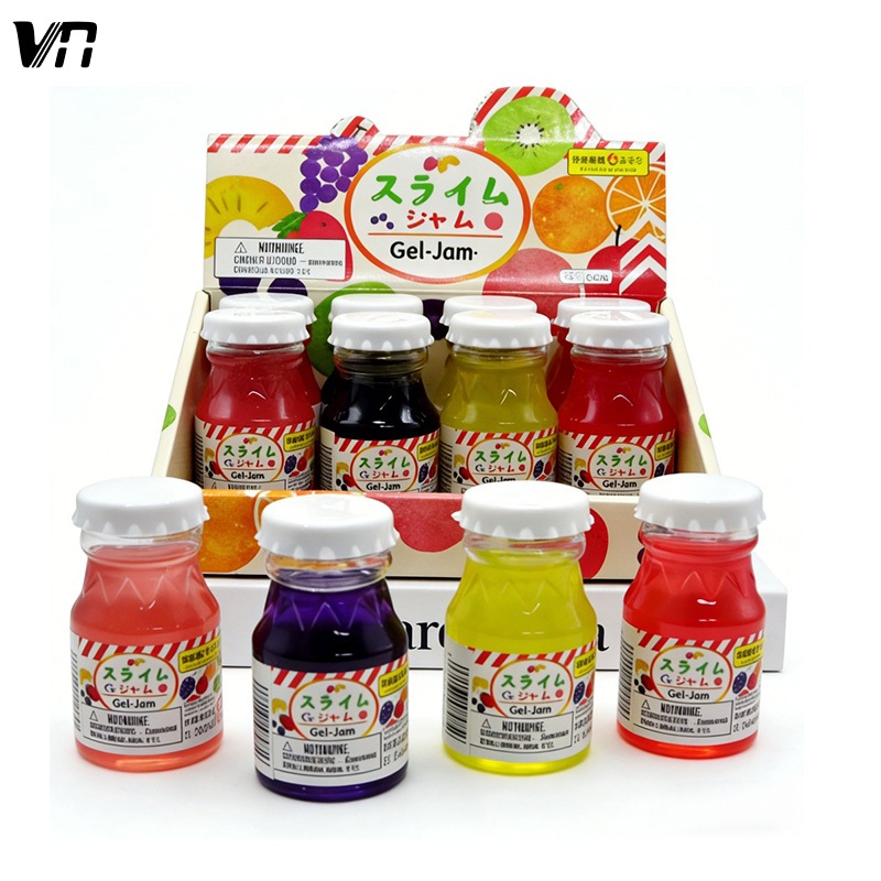 Agua Fake 4/8/12 kit com Frutas Frescas Slime Transparente Fofo Garrafa Presente - 4663