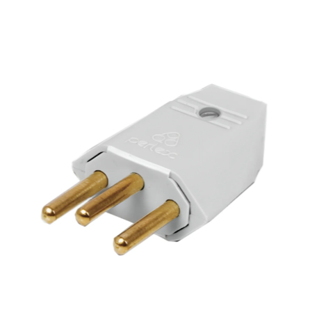 PLUGUE MACHO TOMADA PERLEX 2P+T 10A 250V