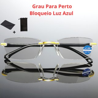 Óculos De Grau Leitura Inteligente Para Perto Proteção Luz Azul + Caixinha Flanela em Oferta na Shopee