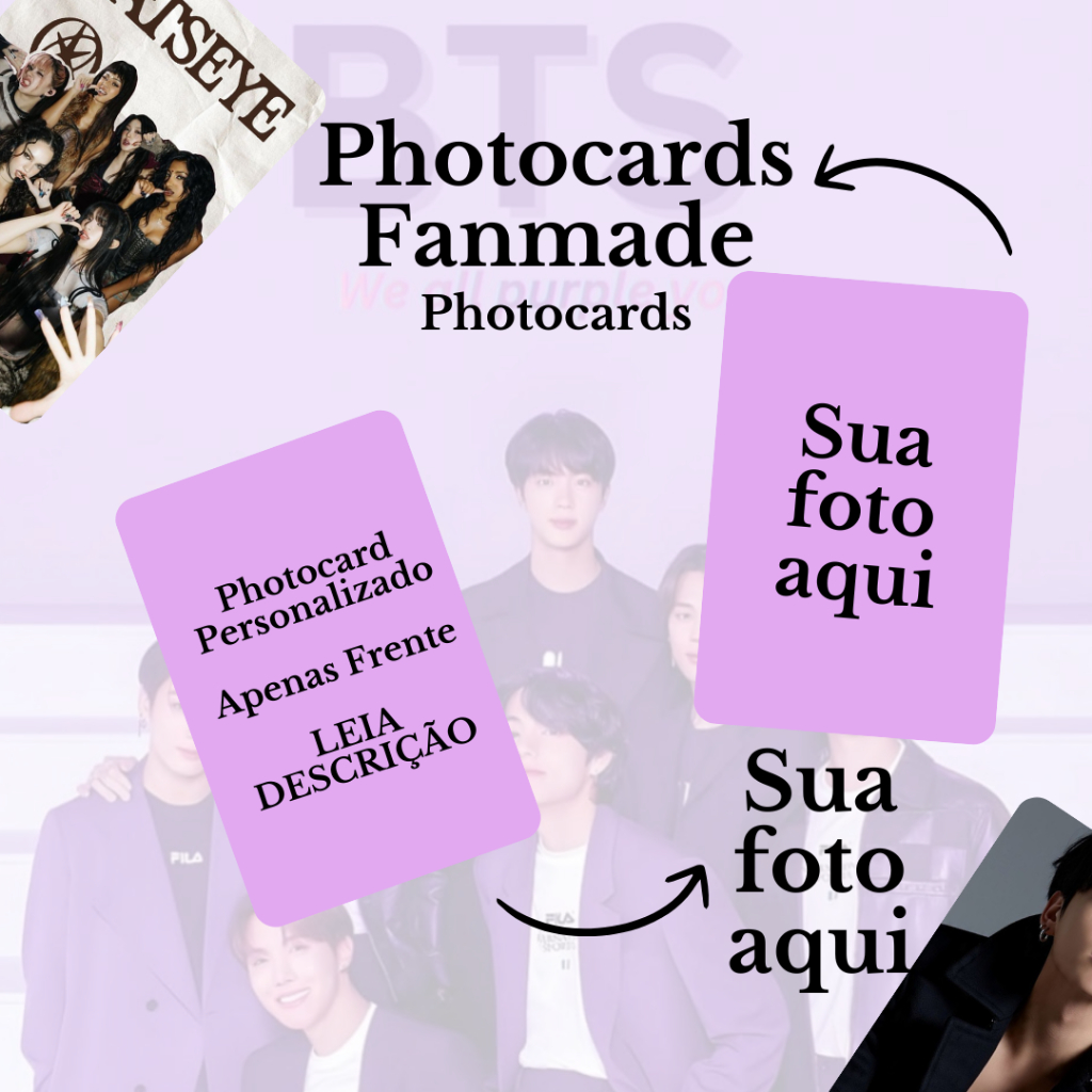 Photocard Fanmade Personalizado Premium Kpop Poleseal Plastificado Poleseal – Laminação Premium Full HD