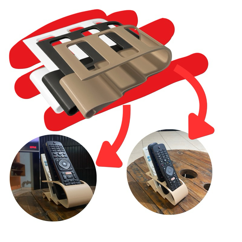 Organizador de Controles Remotos 3 Lugares – Design Moderno