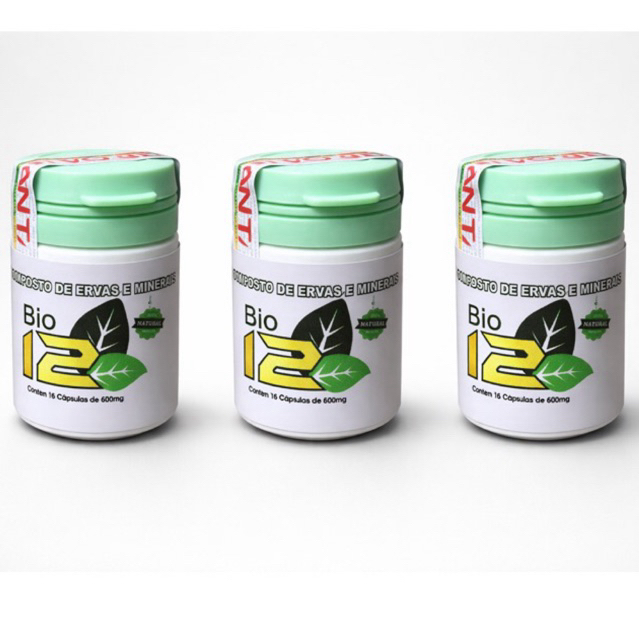BIO 12 Extrato de Ervas e Minerais. 03 Potes com 15 cápsulas cada.