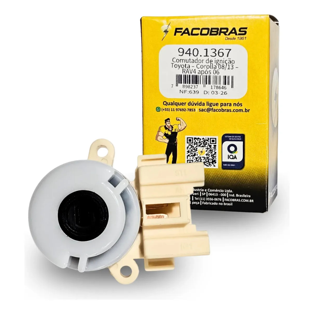Comutador Ignição Facobras Toyota Corolla Rav4 2008 2009 2010 2011 2012 A 2013