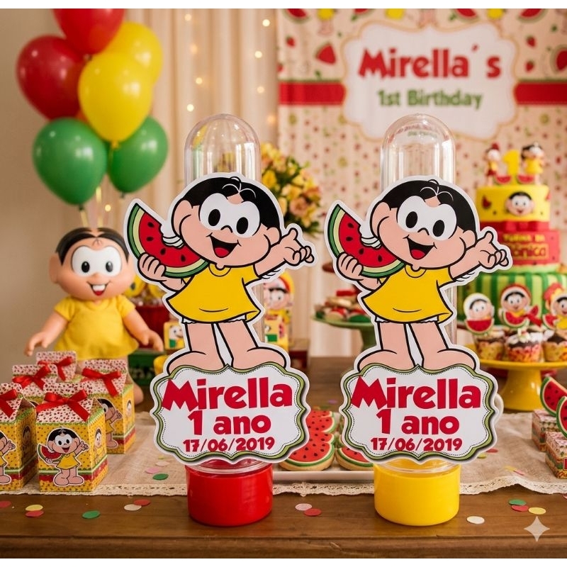 40 Tags Magali com Nome Toppers Magali Para Docinho Doces Magali