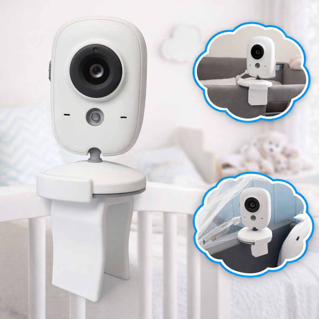 Suporte de Babá Eletrônica Para Berço Universal Ajustável Flexível Monitor Bebê