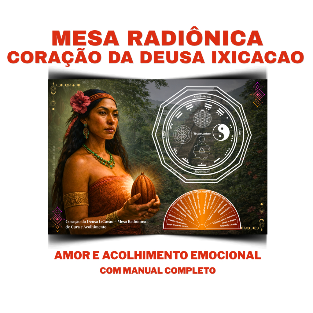Mesa Radiônica Sagrado Feminino Deusa do Cacau Radiestesia, Radionica  Terapias Holísticas  + Manual