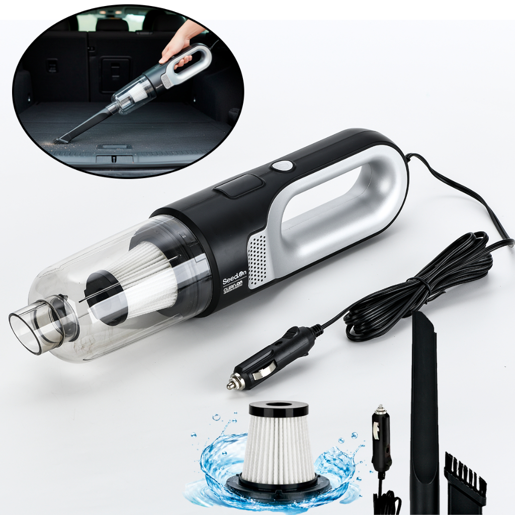 Aspirador Portátil Car Potente 180W Com Reservatório 550ml Bicos Extras Cabo 4,0 metros 12v Carro Caminhão Caminhonete
