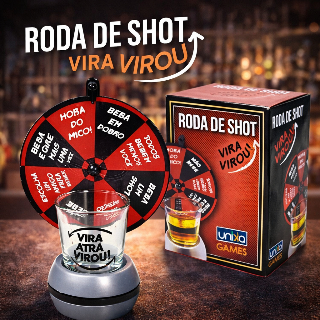 Jogo da Roleta Vira-Vira Shot Drink Whell of Shot