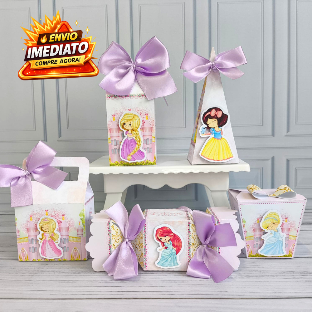 Kit Festa Infantil Princesas Disney Lembrancinhas Personalizada + Envio Rápido