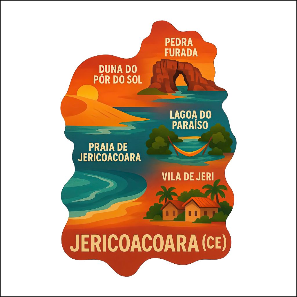 Imã de Geladeira Jericoacoara CE