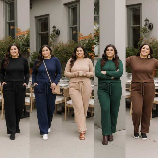 CONJUNTO FEMENINO LANZINHA RIBI 2 PEÇAS BLUSA E PANTALONA