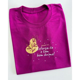 Blusa Feminina Algodão Cristã Evangélica TShirt Camiseta Onde há Fé Marsala em Oferta na Shopee