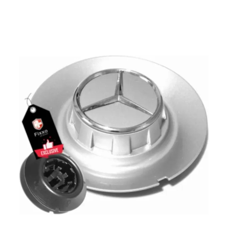 Kit Com 4 Calotas Da Roda Mercedes Volcano Daimler Prata.
