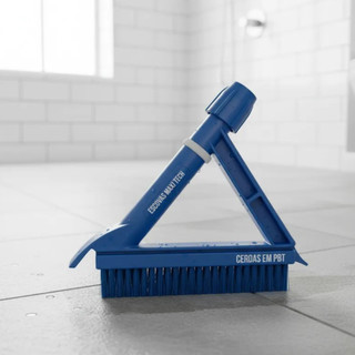 Escova Para Limpeza De Rejunte Azulejo Parede Piso Azul