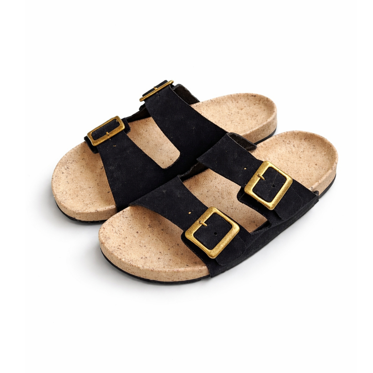 Sandália Feminina Tipo Birken com Fivelas Ajustáveis – Chinelo Confortável Anatômico Antiderrapante Casual Moderna
