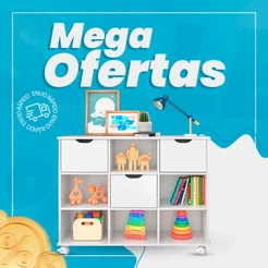 Nicho Organizador com Rodízios Toys 3 Gavetas Q01 Branco - Mpozenato