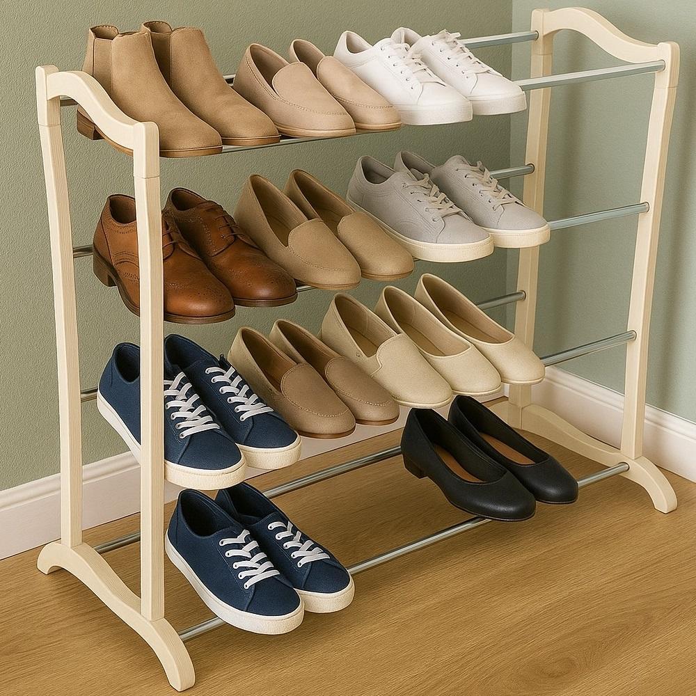 Sapateira Prateleira Organizadora Multiuso Desmontável 12 Pares Porta Sapatos Calçados Closet Quarto