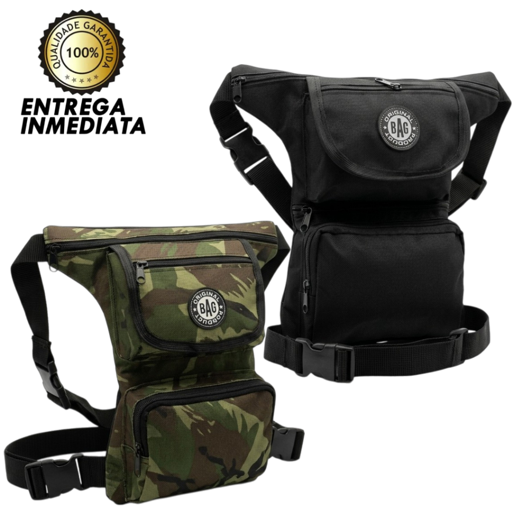 kit 2 Pochete cartucheira de perna Motoboy paintaball Air soft camping.