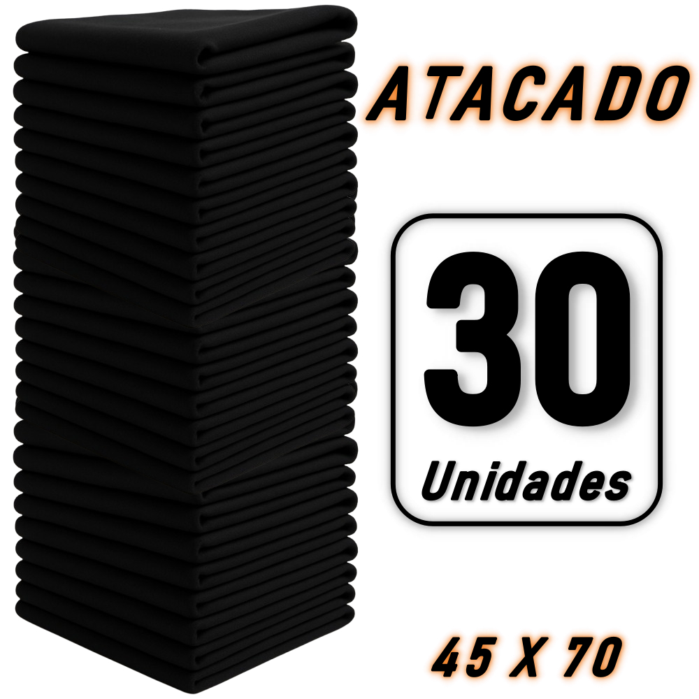 Pano de Copa 45x70cm Preto, Kit 30 Unidades Pano de Copa Grosso e Resistente PROMOÇÃO!!