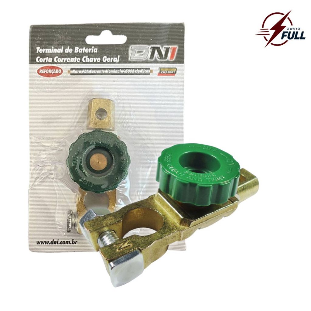 Chave Geral Corta Corrente Terminal Bateria Corta Corrente Automotiva Bivolt 12v/24v DNI 7574