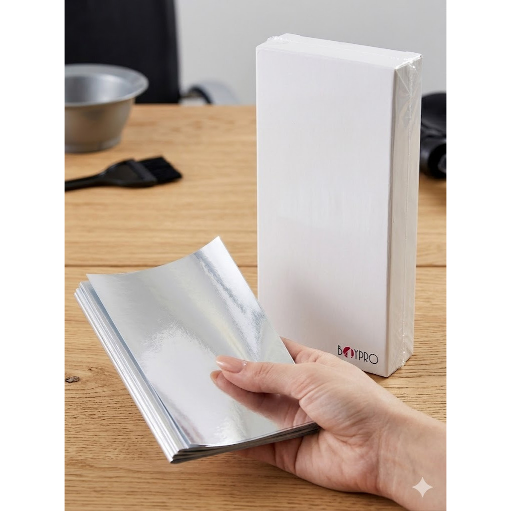 Papel Aluminio Mechas B4YPRO 11,5 x 50cm – 1kg (Aprox. 150 Folhas)