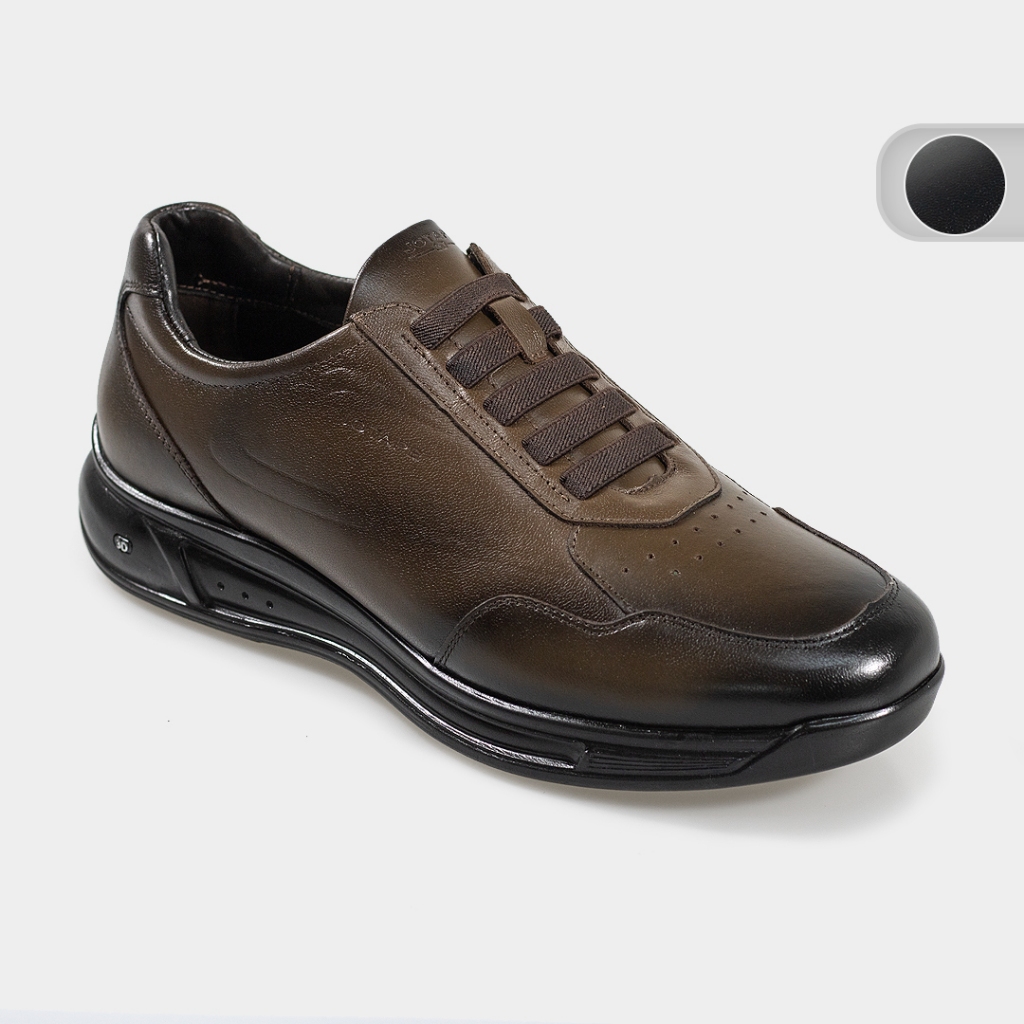 Sapatenis Jota Pe 3D Evolution Couro Legítimo Elástico Masculino 78029