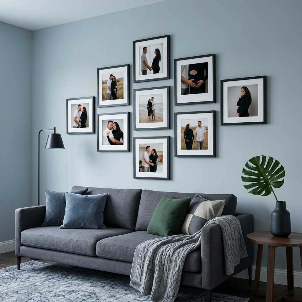 kit 9 porta retrato 23x23 moldura vidro acrílico paspatur fotos decorativas parede sala quarto casa em Oferta na Shopee