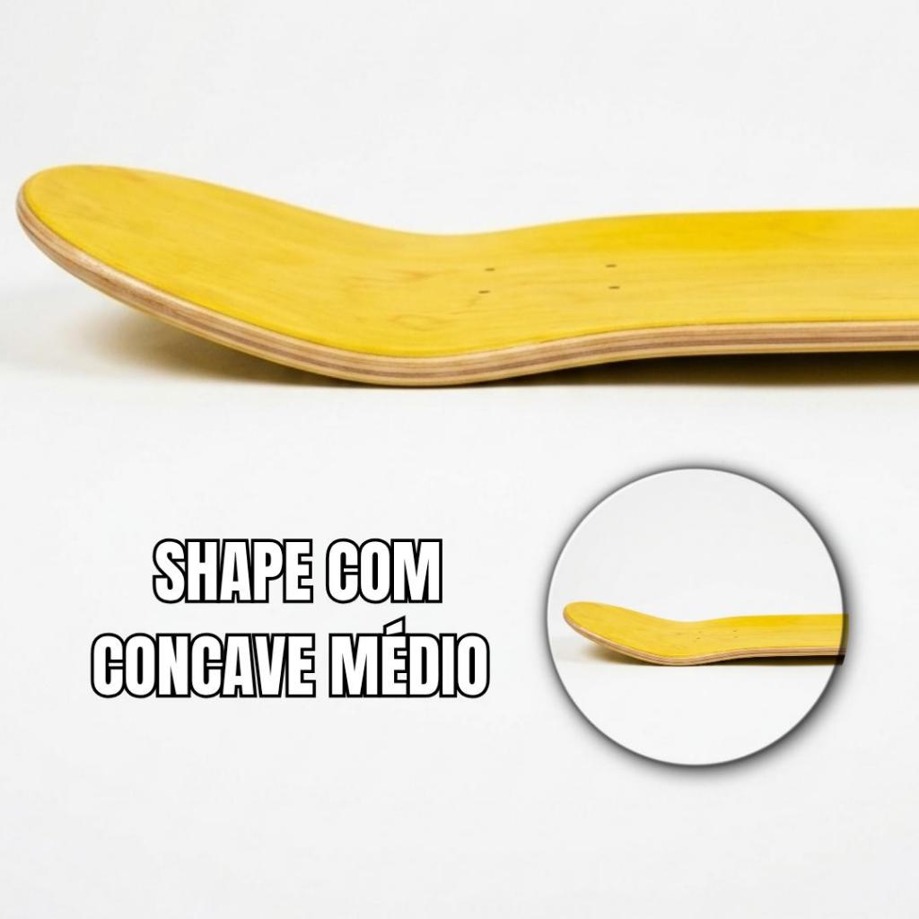 Shape de Skate Profissional Marfim Com Lixa Emborrachada- Coringa Perfecct Line sem limitação de peso
