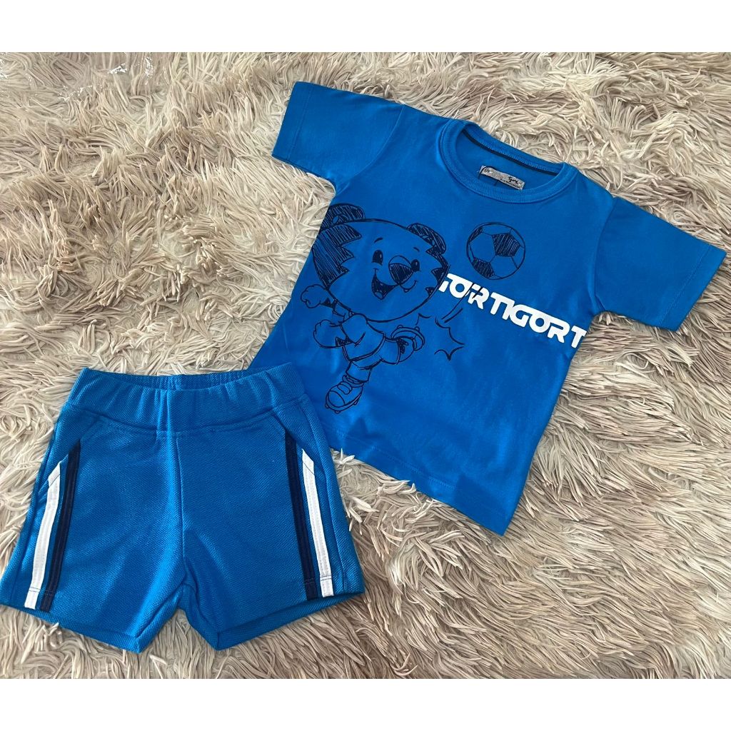 Tigor Conj. camiseta bermuda 100% algodão tam. 1,5