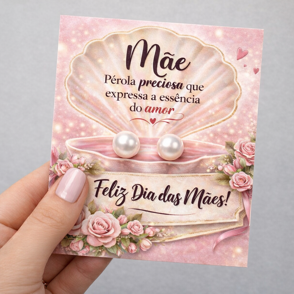 50 pares de brinco perola +tags dia das maes lembrancinha/mimo