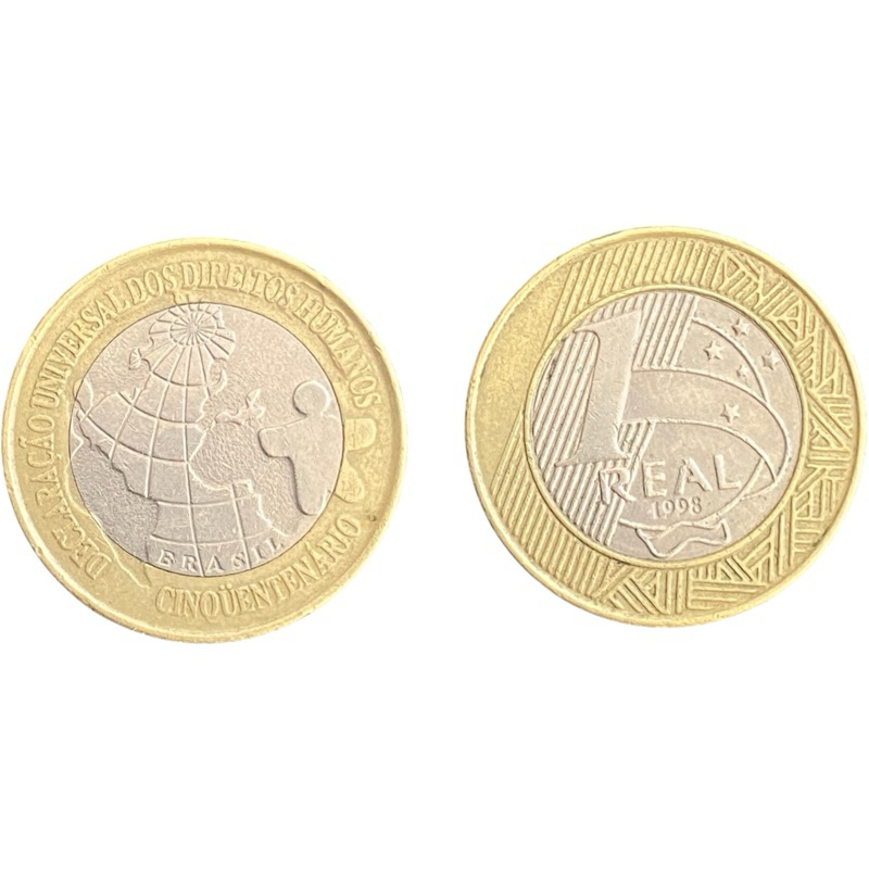 Moeda dos Direitos Humanos 1 Real 1998 DH