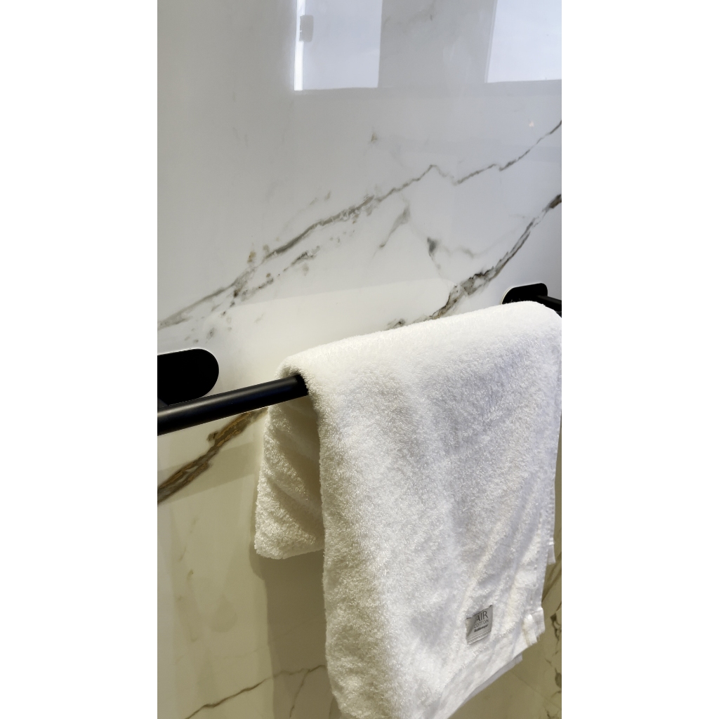 Kit Acessórios Banheiro Lavabo Ares 4 Peças Inox 304 Preto Fosco Porta Toalha Papeleira Cabide · foto 2