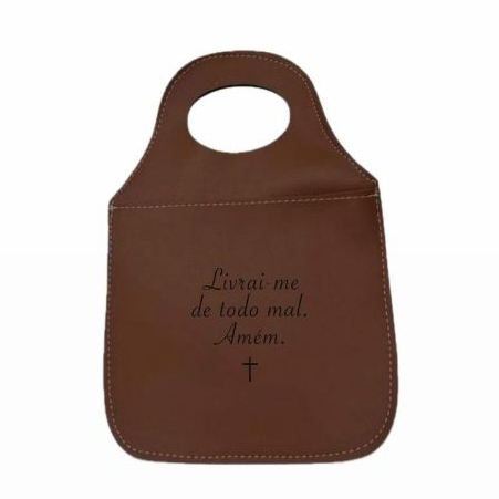 Lixeira para Carro com Estampa “Livrai-me de todo mal” – Elegante, Compacta e Funcional — imagem 2 de 2