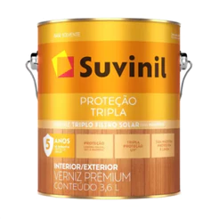 Verniz Triplo Filtro Solar Suvinil 3,6l Base Solvente para Madeira - Cores
