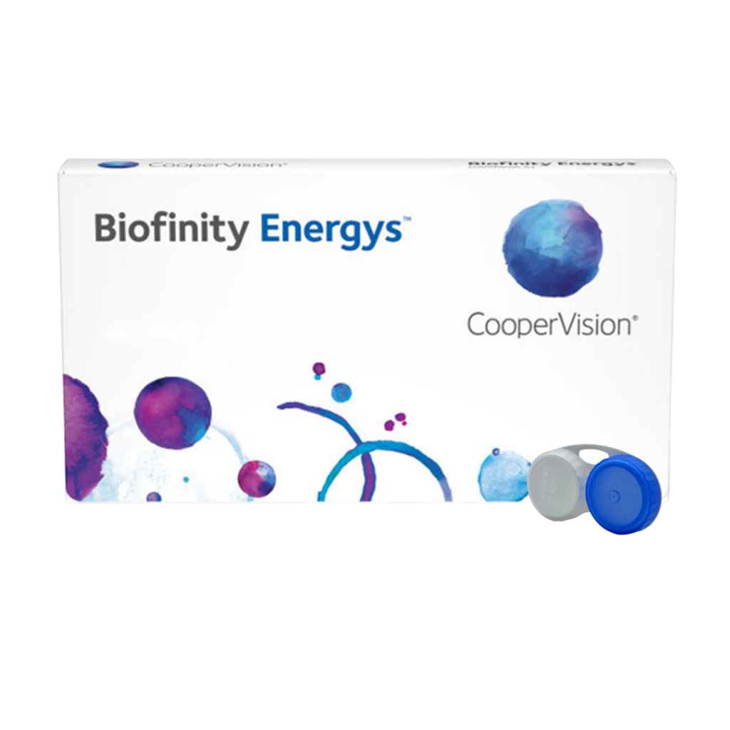 Lente De Contato Biofinity Energys Coopervision Hidrogel Miopia Hipermetropia Com Grau + Estojo Brinde