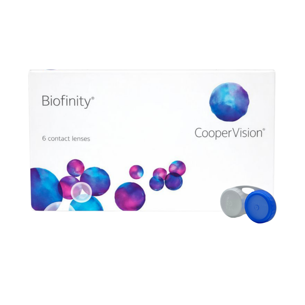 Lentes de Contato Biofinity Coopervision Miopia e Hipermetropia 3 Pares + Estojo