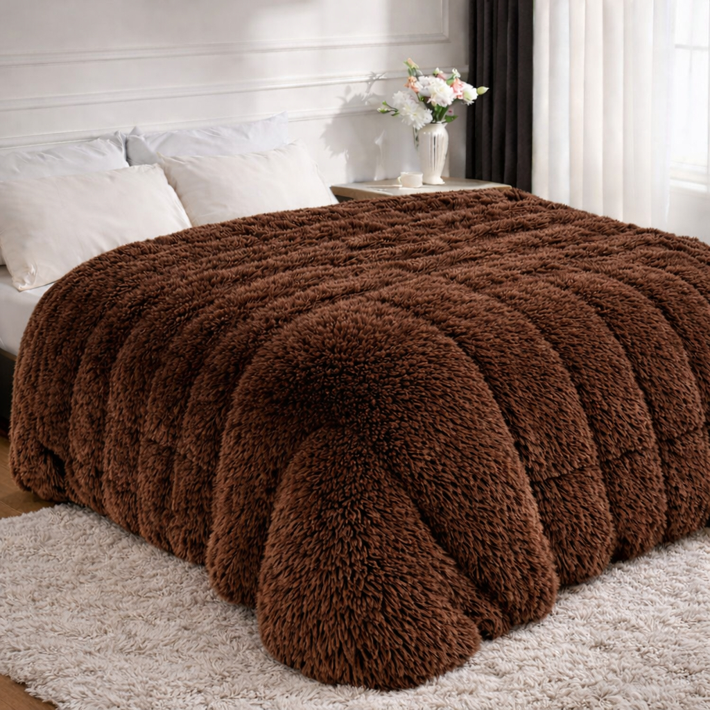 Cobertor Casal Dupla Face Sherpa Felpuda 2,20 X 1,80 Mt Aveludada