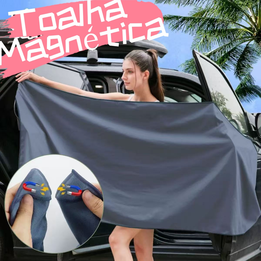 Toalha Banho Magnética Secagem Rápida Portátil Ao Ar Livre Esportes