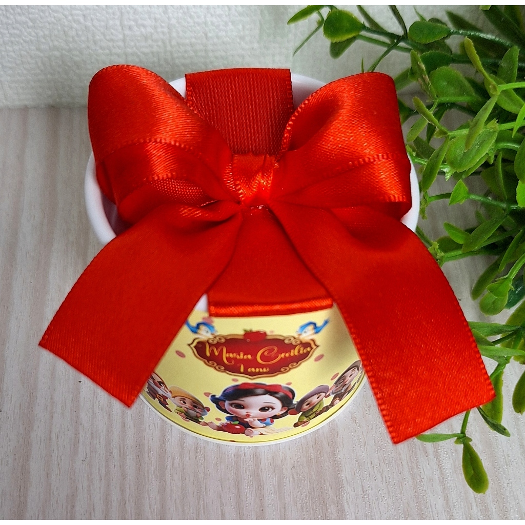 KIT MiniTubo lata Personalizada *Fazemos todos os Temas* festa Lembrancinha - BRANCA DE NEVE BABY