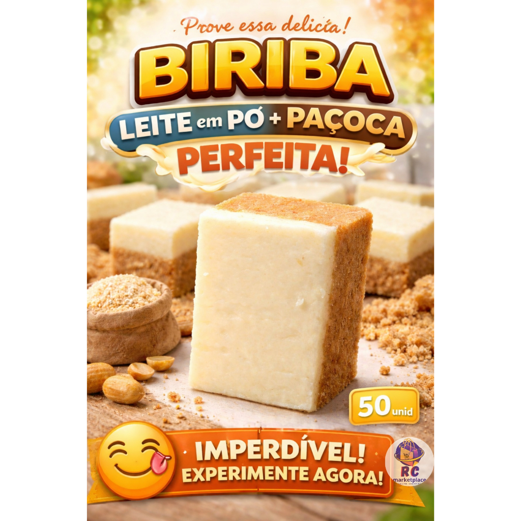 BIRIBA Doce de Leite em pó com Paçoca Gourmet | Doce Artesanal Irresistível | Doces São João